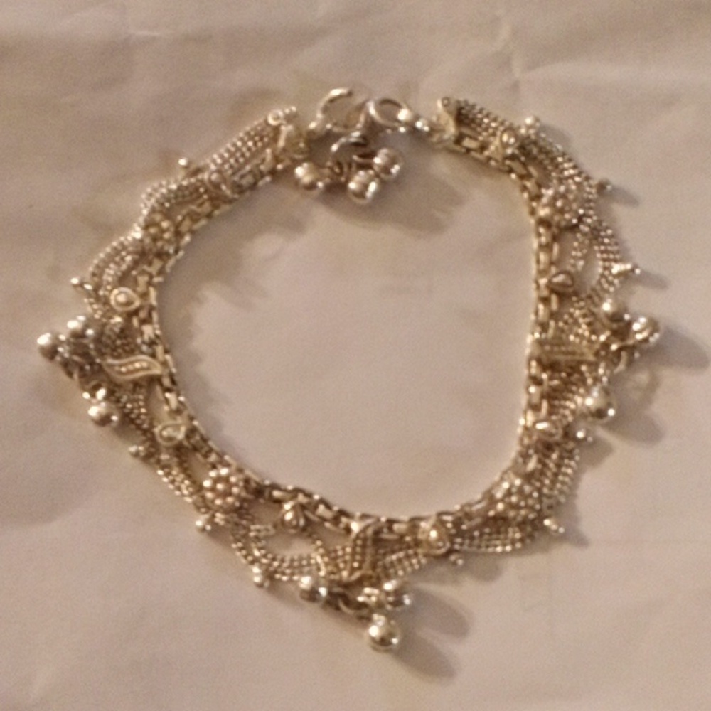 SILVER ANKLE BRACELET WITH BELLS MADE IN ITALY